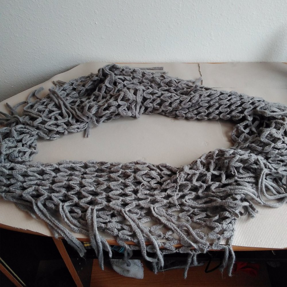 Gray Infinity Scarf - Picture 2 of 3